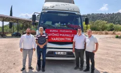 Bursa Mudanya'dan yangınzede Bilecik'e saman yardımı